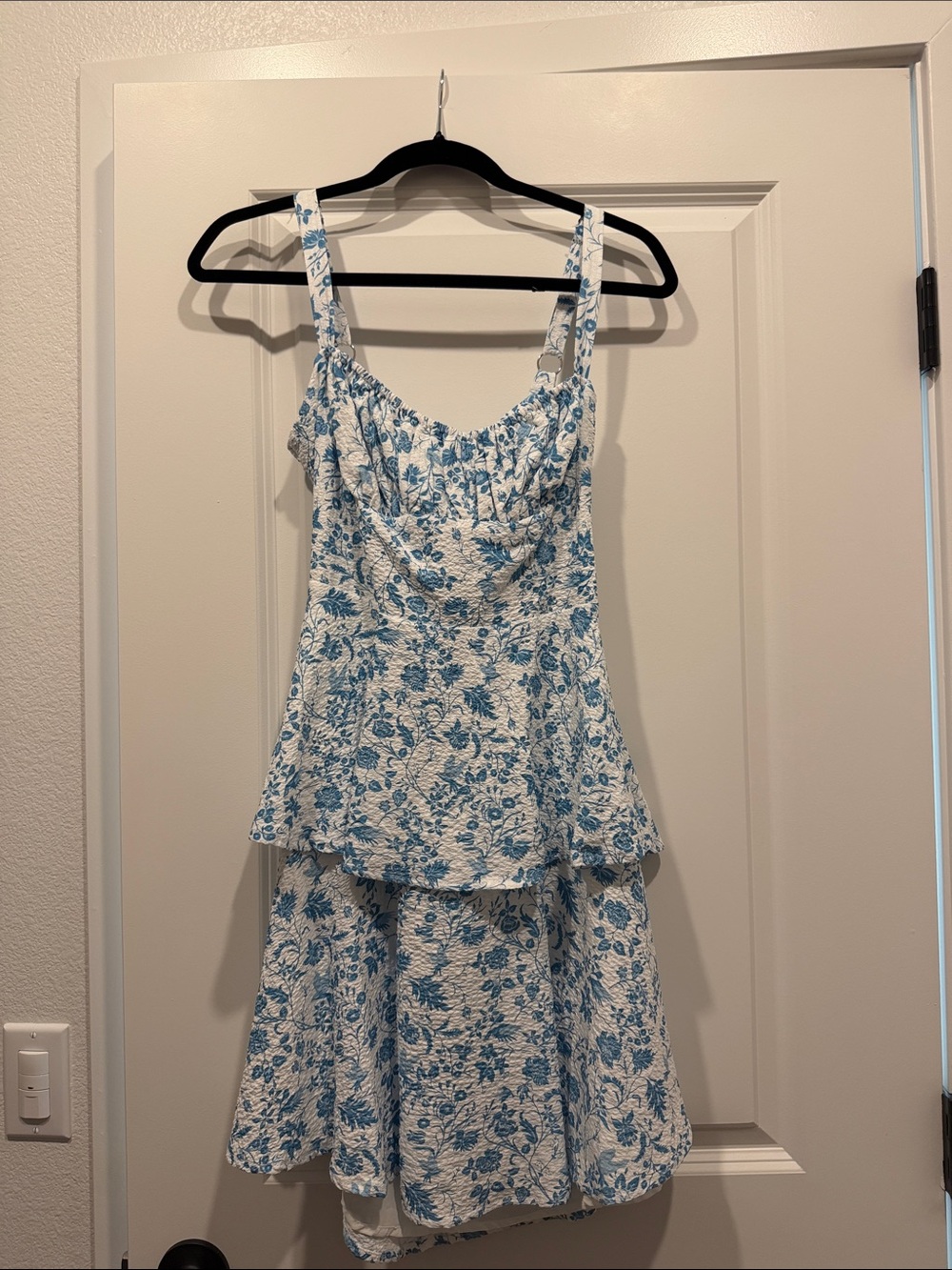 Blue floral summer dress